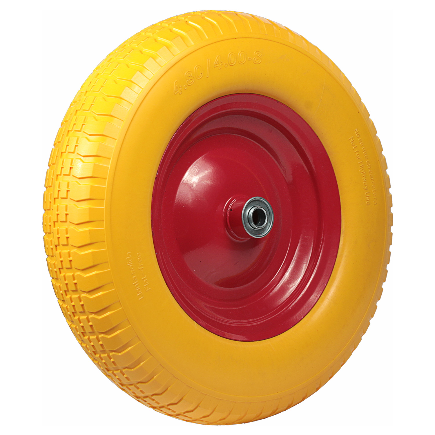 Колесо для тачки PU 4.00-8 (16х95) полиуретановое, koleso-dlya-tachki-pu-400-8-16kh95-poliuretanovoe-2 | img-2